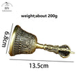 Nepal Brass Tibetan Bell Handmade Vajra Bell and Pestle Set Buddhist Tibetan Chimes Meditation Tool Sound Healing Instruments