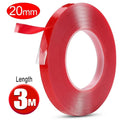 Double Sided Tape Nano Tape 3-5Meter 10/20/30mm Width Transparent Tape Washable Adhesive Nano Traceless Sticker Glue Red