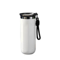 Thermal Water Bottle Insulated Travel Mug Double Wall Coffee Travle Mugs with Carrying Ring for Hot and Cold Drinks Leak_Proof