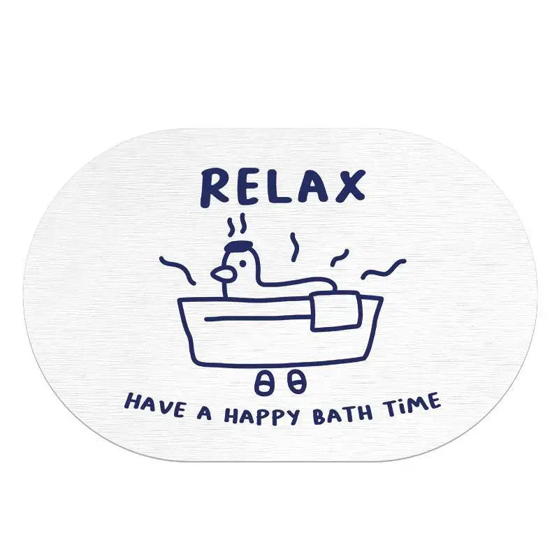 VIKAMA Cute Duck Front Door Mats Summer Bedside blanket Dirt Repellent Kitchen Mats Non-slip Diatomite Mud Machine Washable