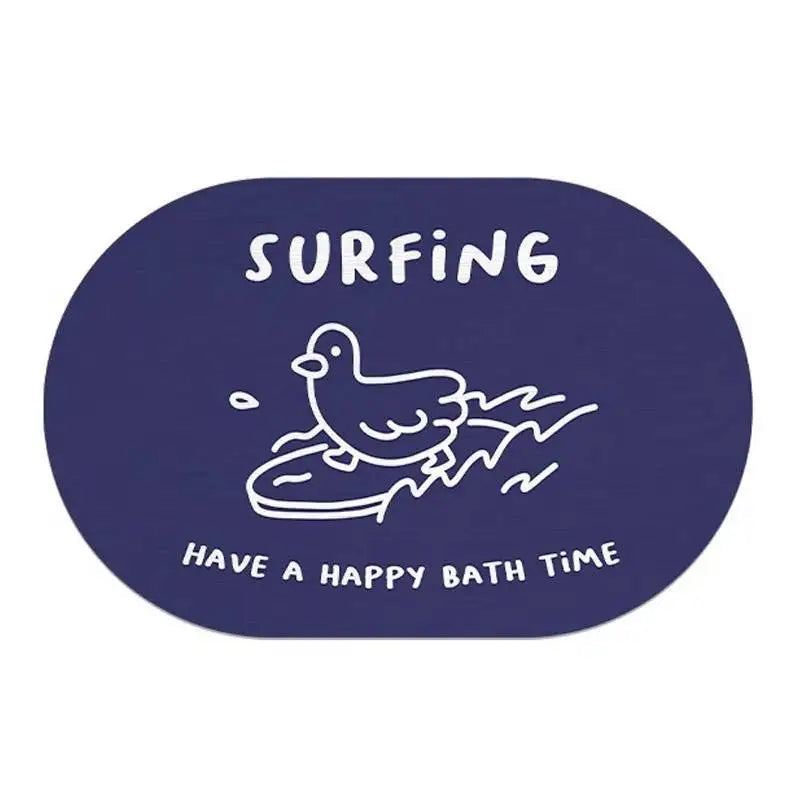 VIKAMA Cute Duck Front Door Mats Summer Bedside blanket Dirt Repellent Kitchen Mats Non-slip Diatomite Mud Machine Washable