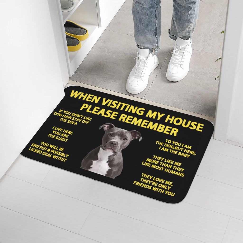Staffordshire Bull Terrier Floor Door Bathroom Kitchen Mats Anti-Slip Indoor Doormat Garden Entrance Carpet Rug