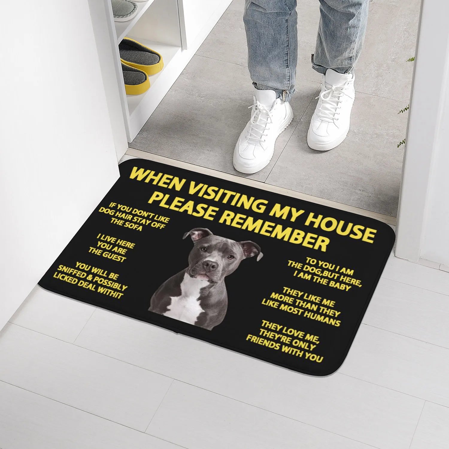 Staffordshire Bull Terrier Floor Door Bathroom Kitchen Mats Anti-Slip Indoor Doormat Garden Entrance Carpet Rug