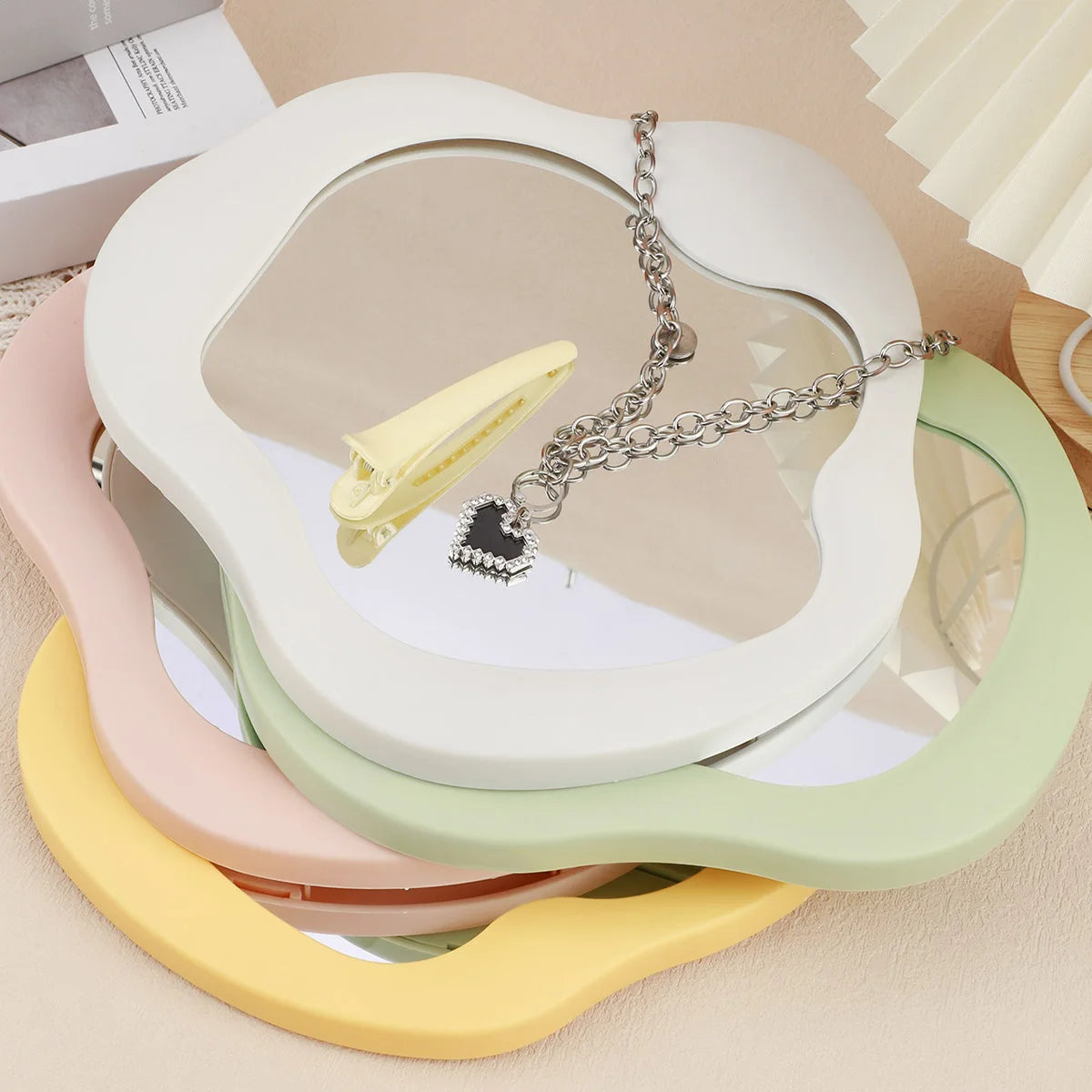 Makeup Mirror Room Decoration Desk Accessorie Mirror Decoration Bedroom Decorative Mirrors Tabletop Mirror Home Aesthetic Decor